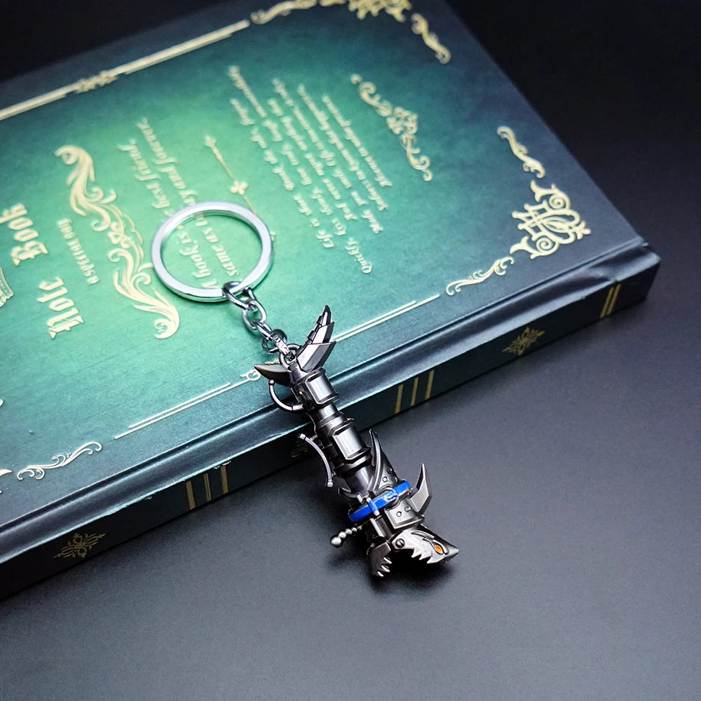 League of Jinx Cannon Keychain LOL Key Chain Keyring Legend Keychains for Men Women Game Accessories Car Key Ring llaveros