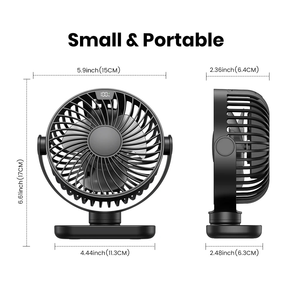 Portable Mini Fan With LED Lights