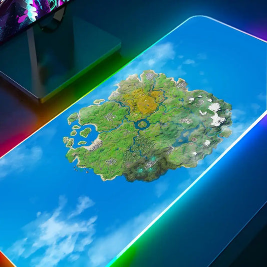 Fortnite Map LED Mousepad