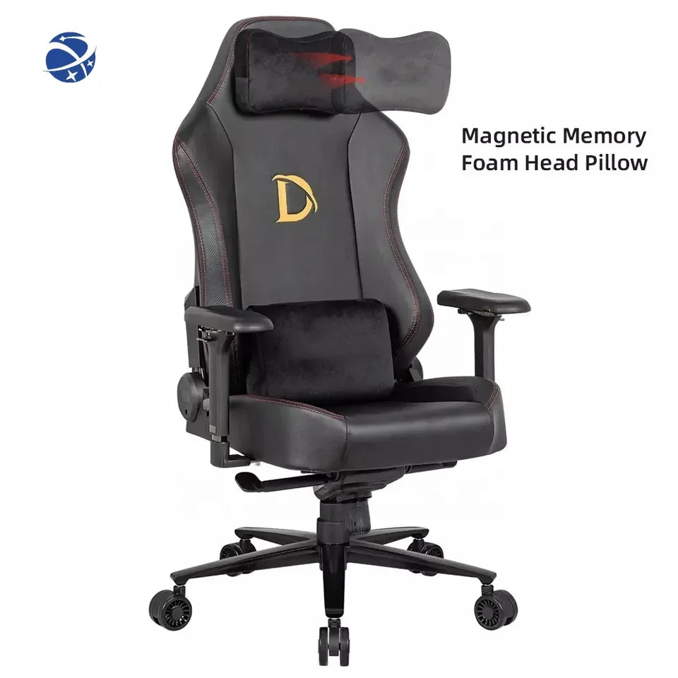 Luxury 4D armrest adjustable computer  gamer with magnetic neck pillow gaming chair gaming chair with magnetic headrest