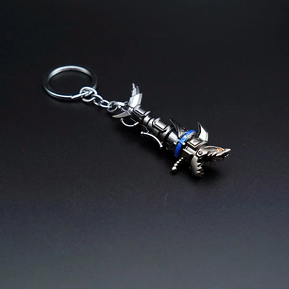 League of Jinx Cannon Keychain LOL Key Chain Keyring Legend Keychains for Men Women Game Accessories Car Key Ring llaveros