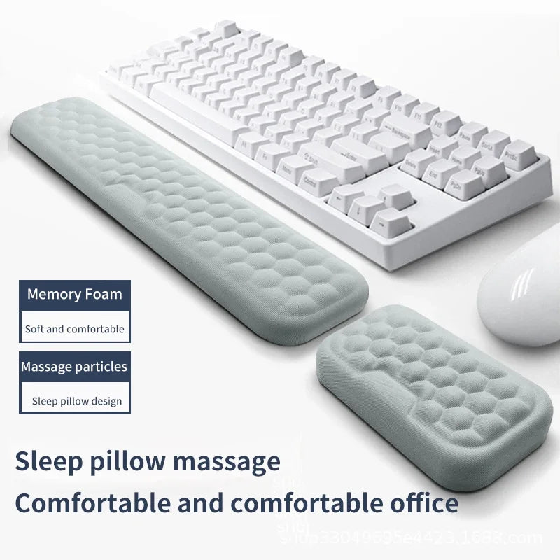 Mouse Pad Keyboard Mouse Wrist Rest Office Typing Protection Relax Wrist Ergonomic Memory Foam Computer Laptop Desk Mat