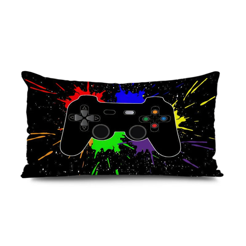 Gamers Home Gaming Hotel Decorative Pillowcase Video Game Party Cushion Cover Color Keyboard