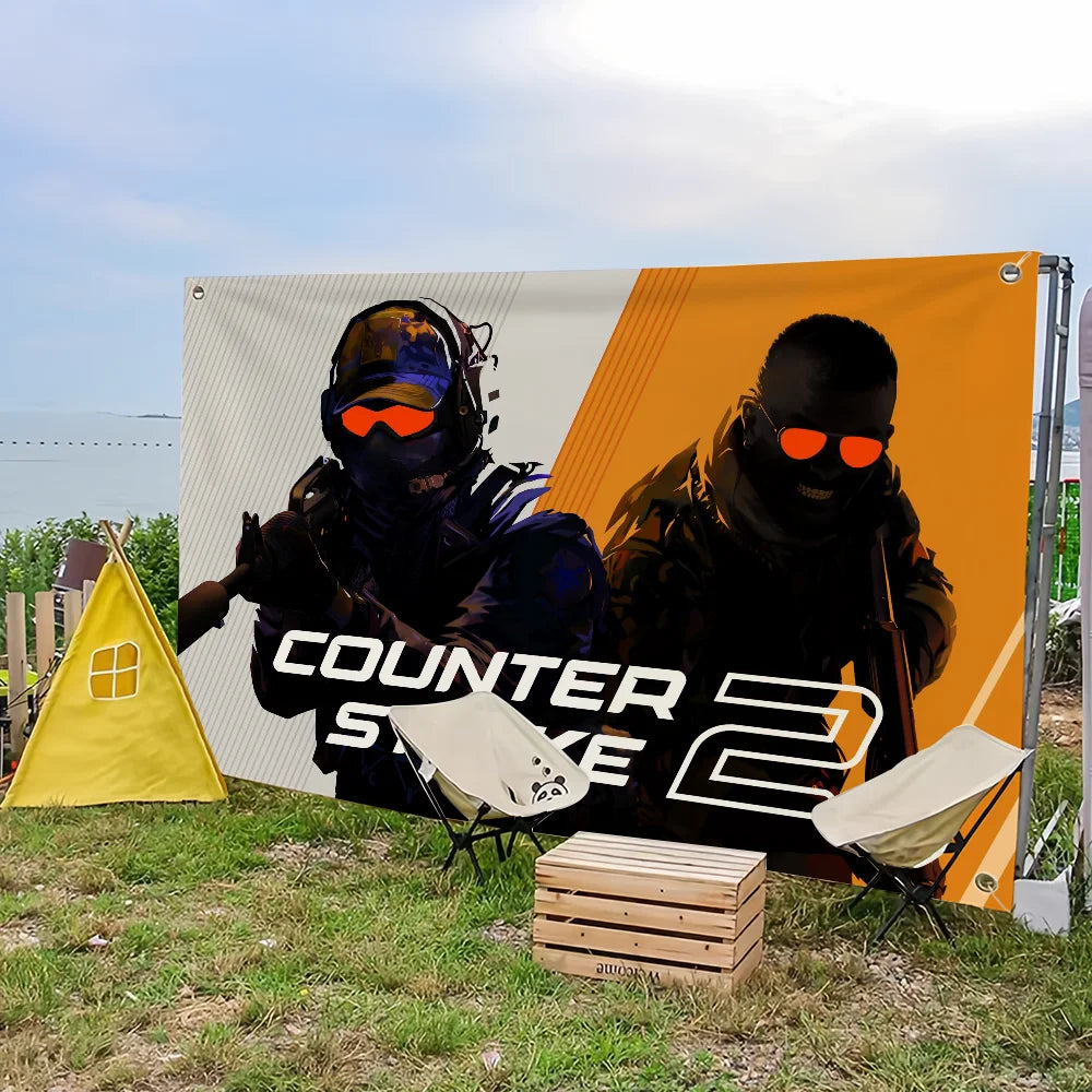 Classic Game Counter-Strike CS 2 Flag For Picnic Party Art Home Decoration Outdoor Camping Banner