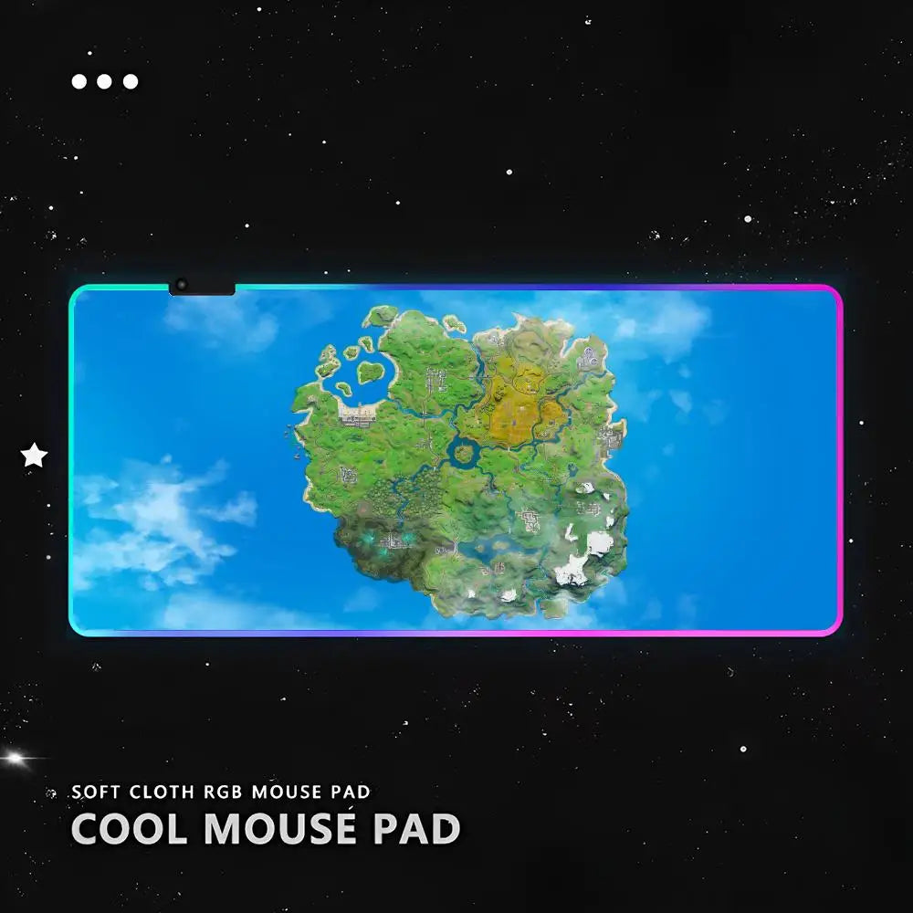 Fortnite Map LED Mousepad