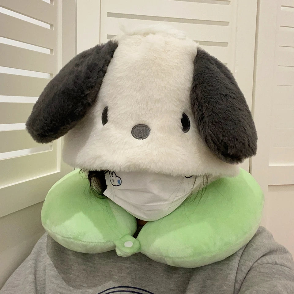 Cartoon style Hooded Neck Pillow