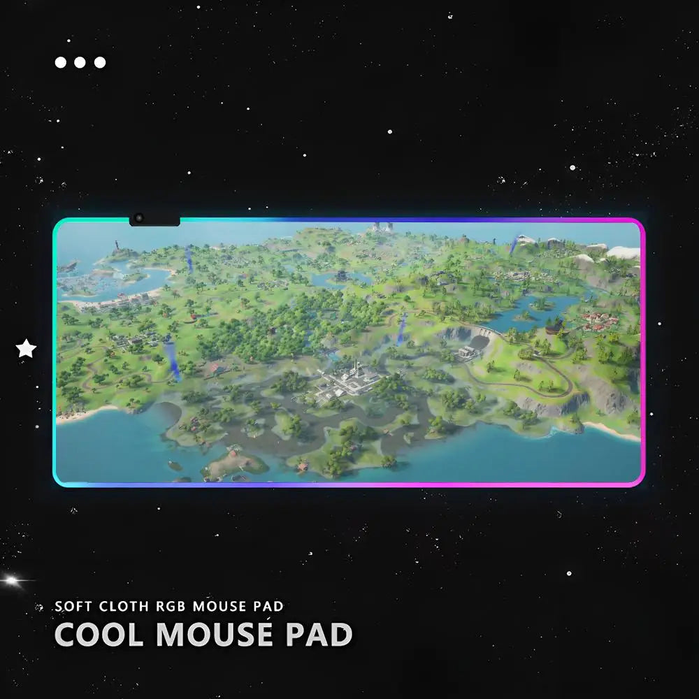 Fortnite Map LED Mousepad