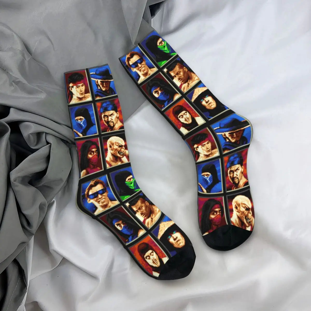 Crazy Mortal Kombat II Genesis Character Socks