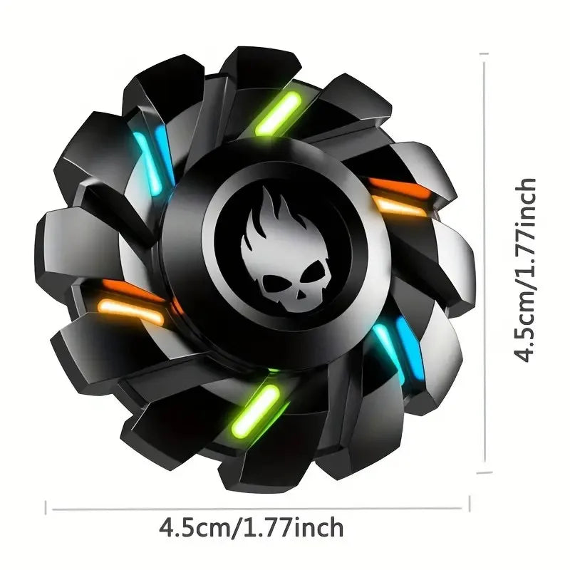 YIJOO Mini Smart Fidget Spinner Toys All-metal Luminous Small Fingertip Gyro Set for Adult Kids Stress Reliever Gifts