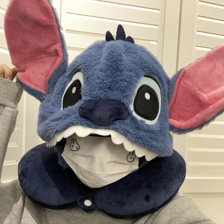 FUn Cartoon style Hooded Neck Pillow