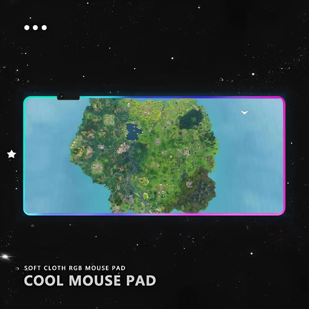 Fortnite Map LED Mousepad