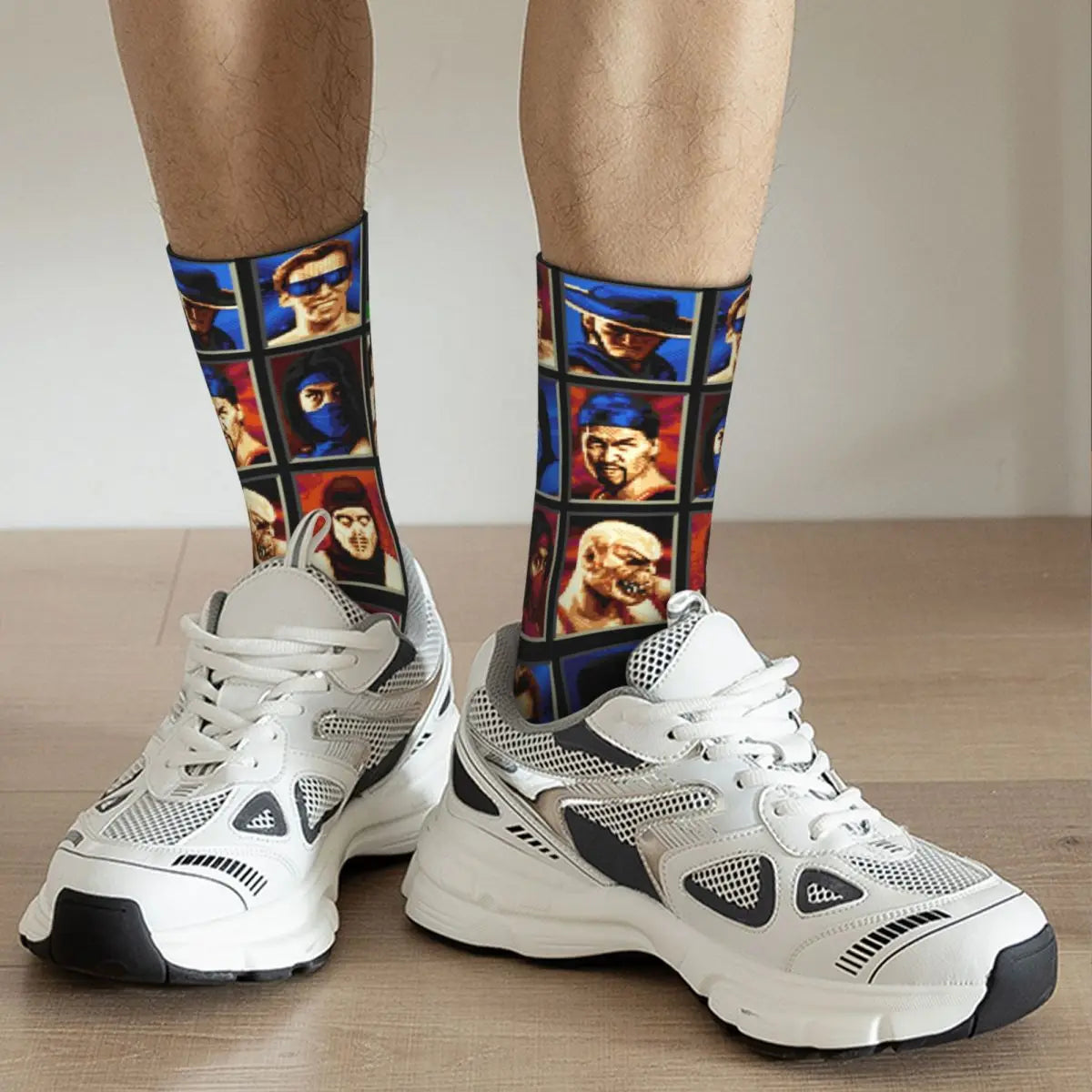 Crazy Mortal Kombat II Genesis Character Socks