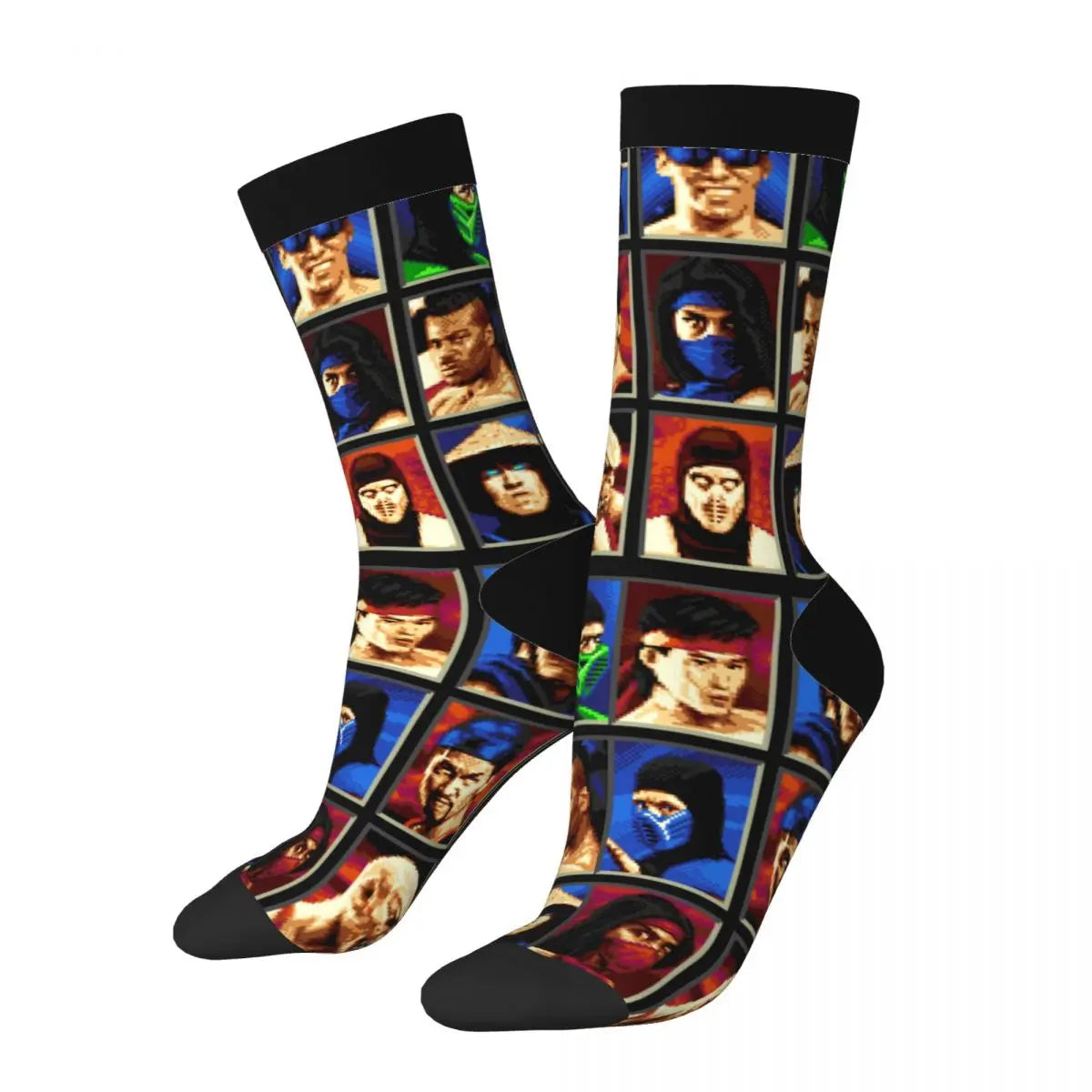 Crazy Mortal Kombat II Genesis Character Socks