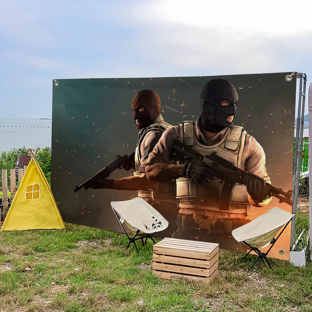 Classic Game Counter-Strike CS 2 Flag For Picnic Party Art Home Decoration Outdoor Camping Banner